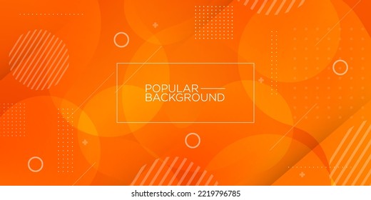 Trendy abstract orange background with simple lines.colorful orange design. bright and modern with shadow 3d concept. eps10 vector