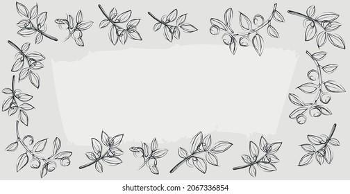 Trendy abstract panoramic art web template with floral and geometric elements. Suitable for advertising, social media publications, internet banner design - Vector illustration