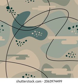 Patrón abstracto y a la moda sin inconvenientes con líneas suaves