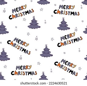 Trendy abstract pattern with christmas pattern on white background for decoration design.