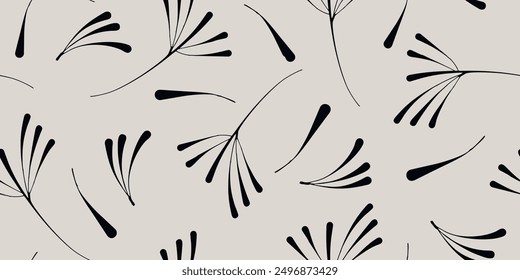 Trendy abstract pattern with flower elements. Modern vector template for design.
