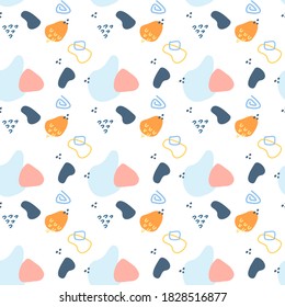 Patrón abstracto de moda aislado de fondo blanco. Ilustración vectorial del objeto abstracto