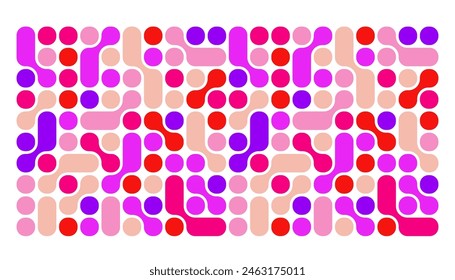 Trendy abstract pattern with liquid shapes, geometry graphics. Modern pattern. Abstract geometric pattern design, seamless pattern. Graphic design element modern style, pink violet colorful background