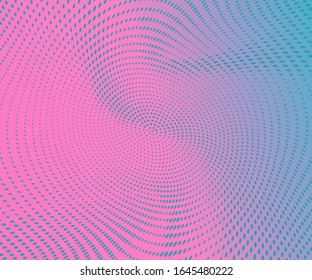Trendy abstract pattern with pink halftone backgro