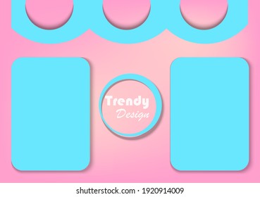 trendy abstract pink and light blue color,unique design,pastel color, fit for design template,background,cover design etc.