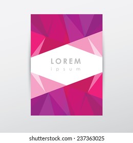 trendy abstract polygonal style business presentation cover stationery template