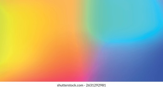 Trendy abstract rainbow blurred background. Smooth watercolor vector illustration for web, template, posters, card, banner. Pastel colors gradient mesh pattern.