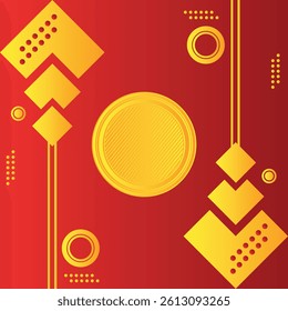 Trendy abstract red orange yellow banner background design. Vector abstract graphic design banner pattern background template illustration
