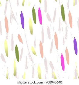 Trendy abstract seamless pattern. Brush confetti background. Pastel colors. Wedding, fabric, wallpaper, party  invitation, wrapping, birthday, anniversary, etc. Vector