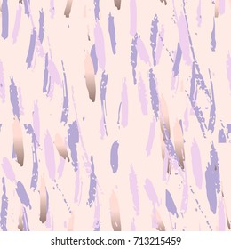 Trendy abstract seamless pattern. Brush confetti background. Pastel colors with gold. Wedding, fabric, wallpaper, party  invitation, wrapping, birthday, anniversary, etc. Vector