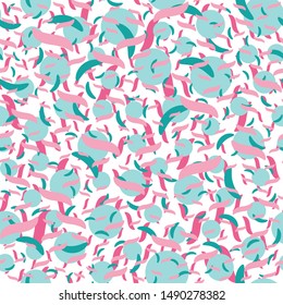 Trendy abstract seamless pattern on white backdrop. Modern design element. Simple flat vector illustration.