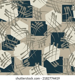 Trendy abstract seamless pattern with stripes.