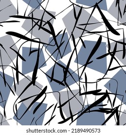 Trendy abstract seamless pattern with stripes.