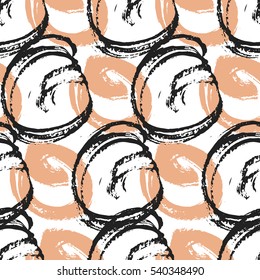 Trendy abstract seamless pattern for wallpaper, fabric, wrapping paper. Hand drawn texture. Stock vector.