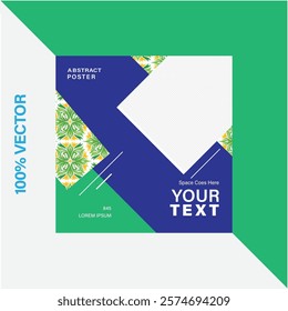 Trendy and abstract social media advertising mockup for magazine