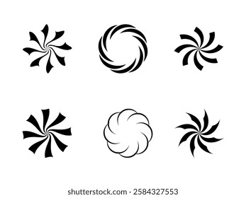 Trendy abstract spiral circle shape vector image, Geometric art in circle shape