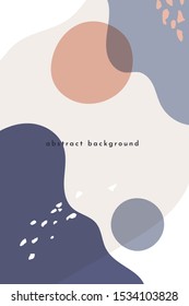 Trendy abstract spots with natural colorful shapes. Ideal for web, card, poster, cover, invitation, brochure. Vector illustration in a flat style. 