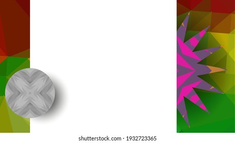 Trendy abstract square art templates with floral and geometric elements. Geometric frame, geometric design, abstract background of modern futuristic graphics with stripes, design, mosaic, bright.