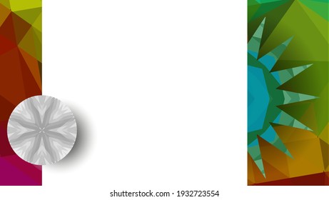Trendy abstract square art templates with floral and geometric elements. Geometric frame, geometric design, abstract background of modern futuristic graphics with stripes, design, mosaic, bright.