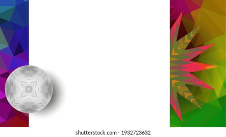 Trendy abstract square art templates with floral and geometric elements. Geometric frame, geometric design, abstract background of modern futuristic graphics with stripes, design, mosaic, bright.