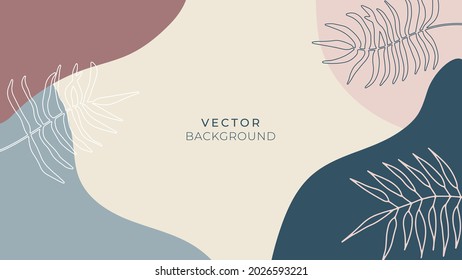 Trendy abstract square art templates with floral and geometric elements. Suitable for social media posts, mobile apps, banners design and web or internet ads. Vector fashion backgrounds