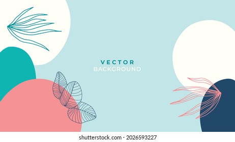 Trendy abstract square art templates with floral and geometric elements. Suitable for social media posts, mobile apps, banners design and web or internet ads. Vector fashion backgrounds
