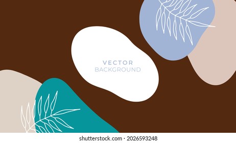 Trendy abstract square art templates with floral and geometric elements. Suitable for social media posts, mobile apps, banners design and web or internet ads. Vector fashion backgrounds