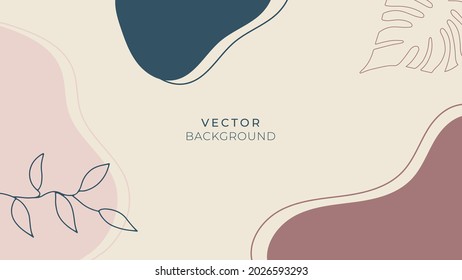 Trendy abstract square art templates with floral and geometric elements. Suitable for social media posts, mobile apps, banners design and web or internet ads. Vector fashion backgrounds