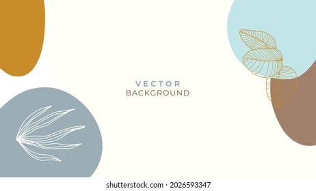 Trendy abstract square art templates with floral and geometric elements. Suitable for social media posts, mobile apps, banners design and web or internet ads. Vector fashion backgrounds