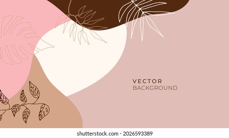 Trendy abstract square art templates with floral and geometric elements. Suitable for social media posts, mobile apps, banners design and web or internet ads. Vector fashion backgrounds