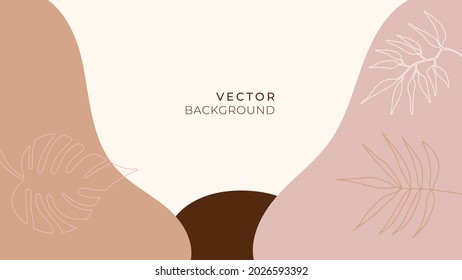 Trendy abstract square art templates with floral and geometric elements. Suitable for social media posts, mobile apps, banners design and web or internet ads. Vector fashion backgrounds