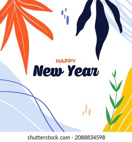 Trendy abstract square art templates. Suitable for social media posts, mobile apps, banners design and website. Happy new year