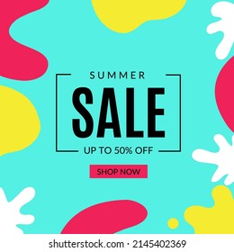 Cartel de venta de verano, póster de descuento de temporada alta