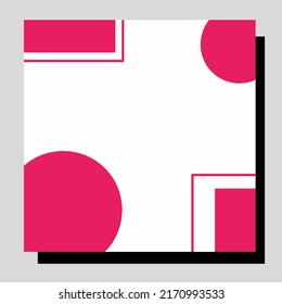 Trendy abstract square art templates. Suitable for social media posts, mobile apps, banners design and web or internet ads. Vector fashion backgrounds.