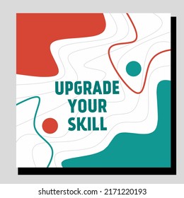 Trendy abstract square art templates. Suitable for social media posts, mobile apps, banners design and web or internet ads. Vector fashion backgrounds.