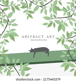 Trendy abstract square art templates for summer.
