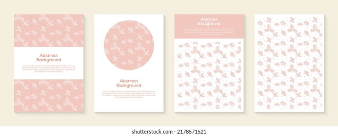 Trendy abstract square art templates with floral and geometric elements. Suitable for social media posts, mobile apps, banners design.