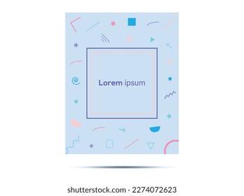 Trendy abstract square art templates with floral and geometric elements. Vector fashion backgrounds.  Suitable for social media posts, mobile apps, banners design and web, internet ads.