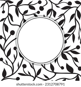 Trendy abstract square art templates with floral and geometric elements. Suitable for social media posts, mobile apps, banners design and web internet ads. Vector fashion backgrounds.