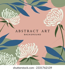 Trendy abstract square art templates. Vector fashion backgrounds.