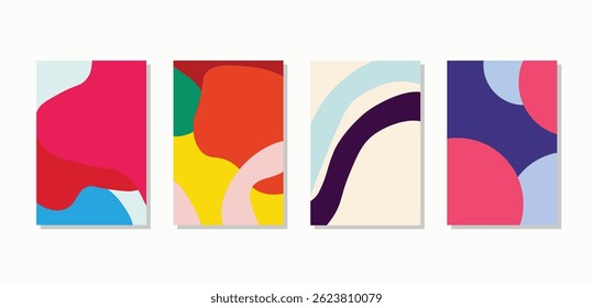 Trendy abstract square art templates with floral and geometric elements. Suitable for social media posts, banners design and web internet ads. Vector fashion backgrounds