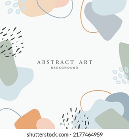 Trendy abstract square art templates.Vector fashion backgrounds.