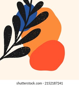 Trendy abstract square artistic templates with floral and geometric elements. Suitable for social media posts, mobile applications, banners. Fashion vector backgrounds.