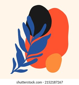 Trendy abstrakte quadratische künstlerische Vorlagen mit floralen und geometrischen Elementen. Geeignet für Social-Media-Beiträge, mobile Anwendungen, Banner. Modevektorhintergründe.
