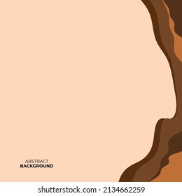 Trendy abstract square template with chocolate concept.