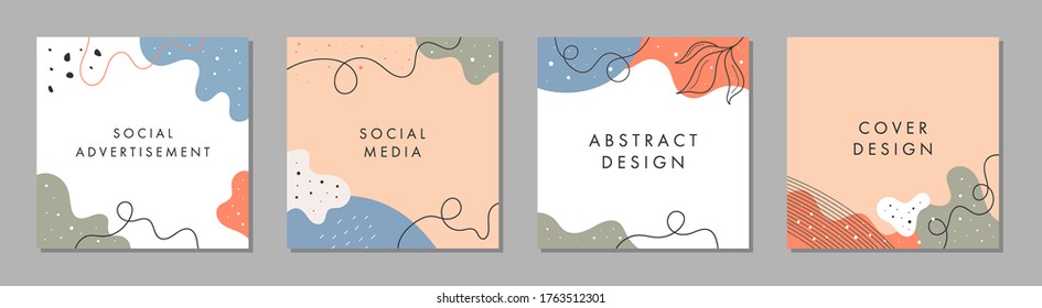 Trendy abstract square template with colorful concept. Able to use for social media posts, mobile apps, banners design, web or internet ads.