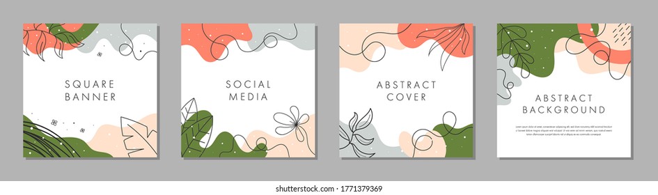 Trendy abstract square template with colorful concept. Able to use for social media posts, mobile apps, banners design, web or internet ads.