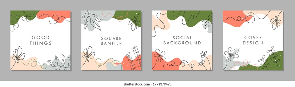 Trendy abstract square template with colorful concept. Able to use for social media posts, mobile apps, banners design, web or internet ads.