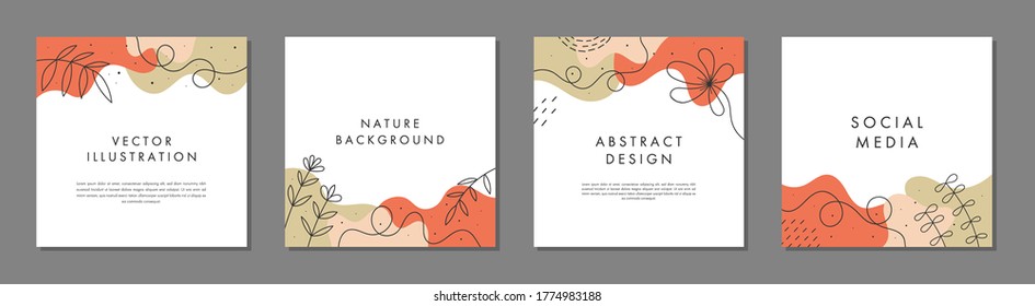 Trendy abstract square template with colorful concept. Able to use for social media posts, mobile apps, banners design, web or internet ads.