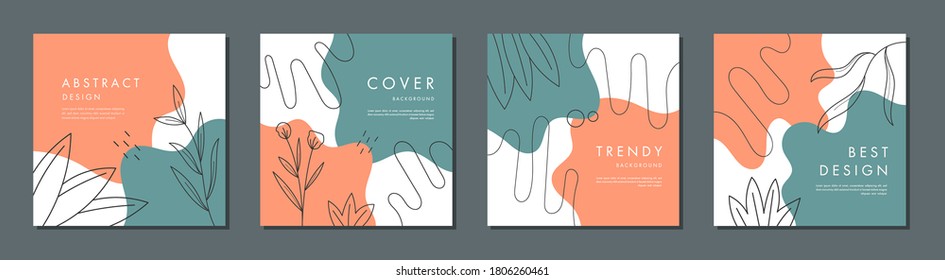 Plantilla cuadrada abstracta de moda con concepto colorido. Capaz de usar para publicaciones en medios sociales, aplicaciones móviles, diseños de banners, anuncios web o de Internet.